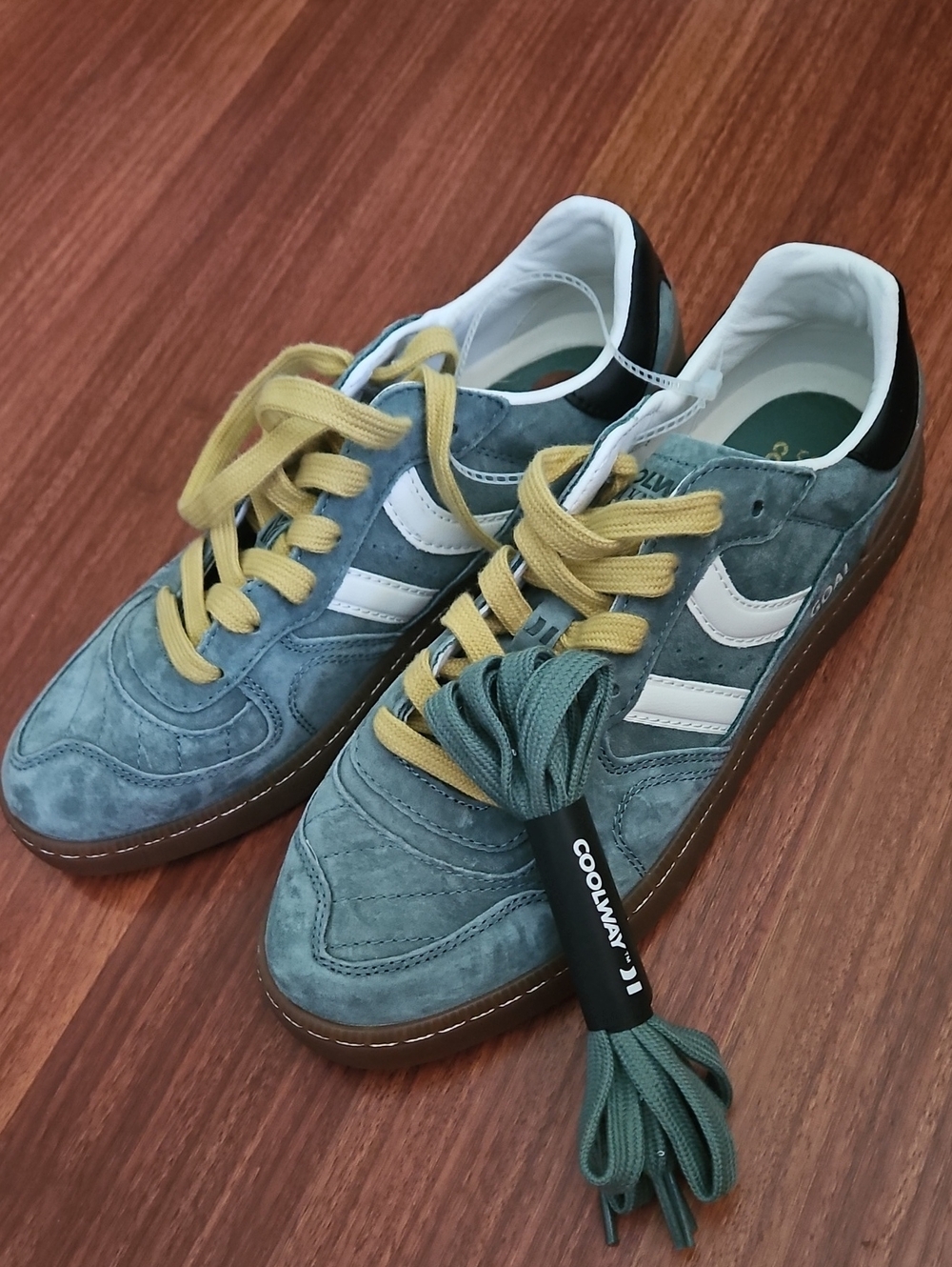 COOLWAY X STILLKNOCKS Goal Suede Sneakers Cactus Green Limited Edit Men's 8, 42